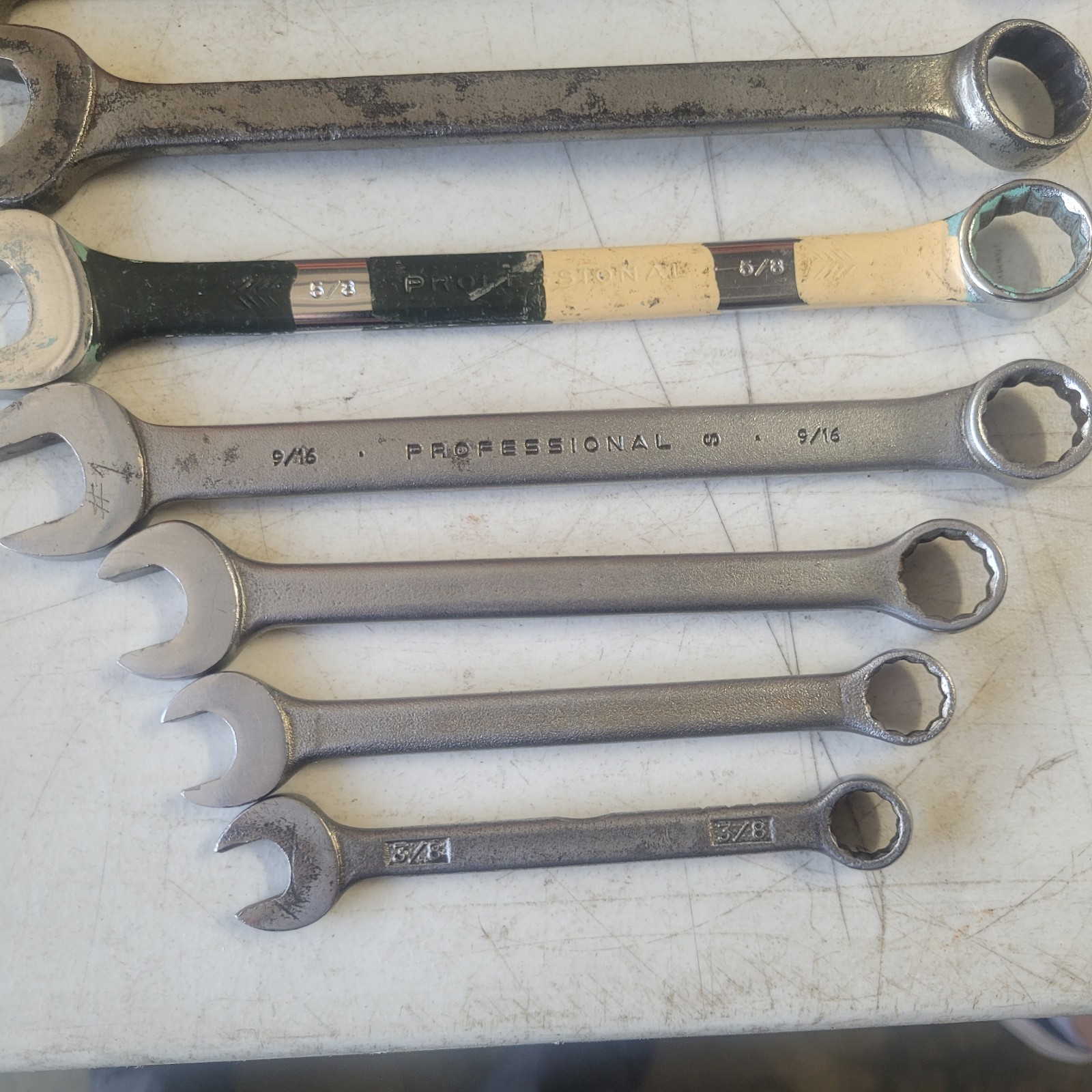 Vtg Proto Combination Wrench Set 11pc 12pt 3/8″-1″ 1212-1232 Professional Tools