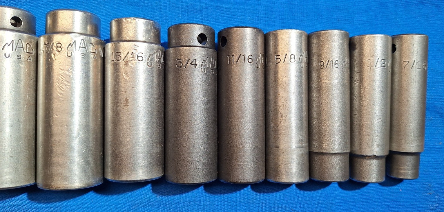 Mac Tools SVDP136BRPT 13pc SAE 1/2″ dr deep 6 pt impact socket set 1-1/4″-7/16″