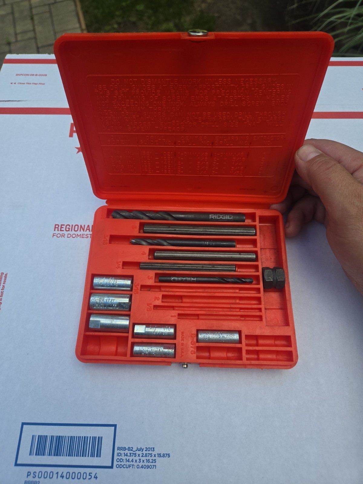 BLUE POINT No. 1020 Screw Extractor Set, MISSING PIECES, PARTIAL SET, AS IS