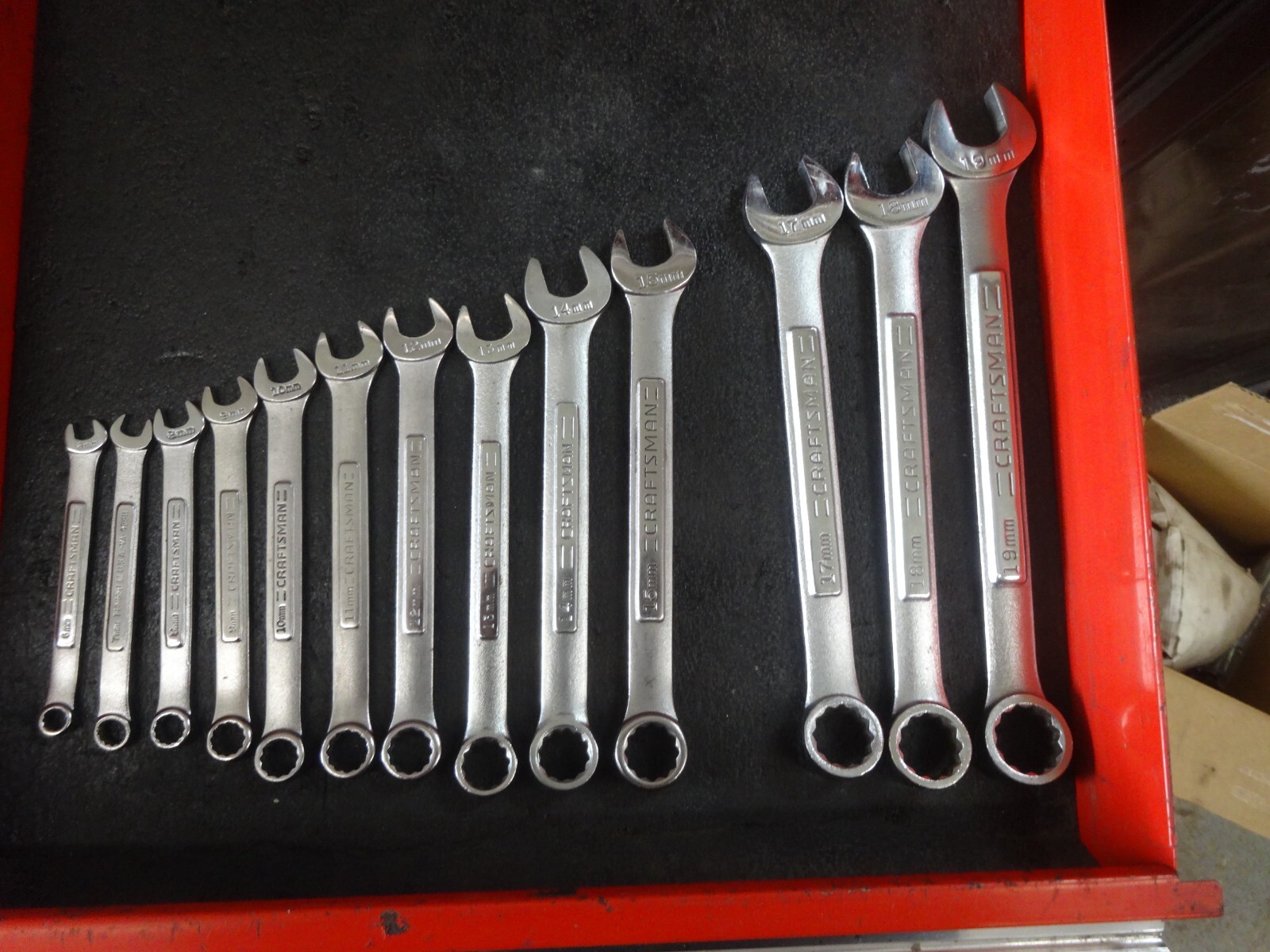 USA Made Craftsman 13 piece METRIC combination wrench set 6mm-19mm -VA-