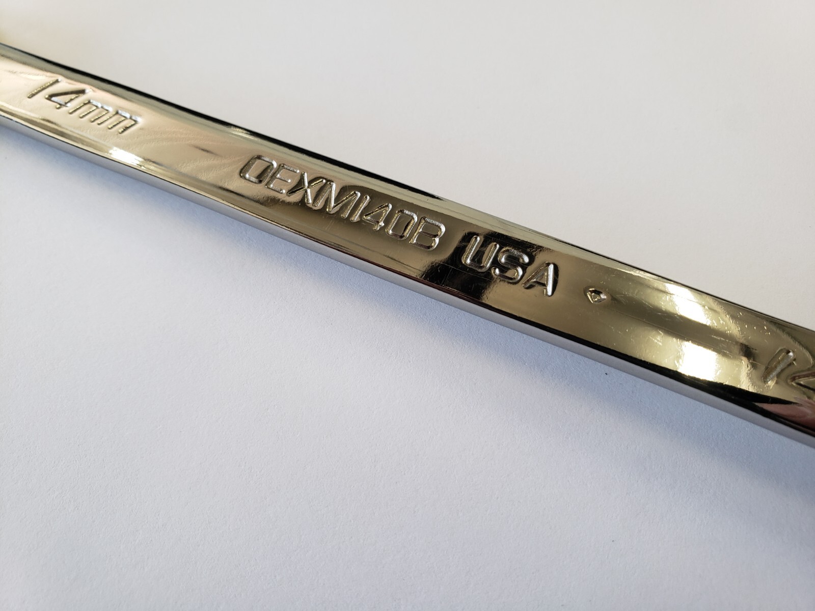 Snap-on Tools USA NEW 14mm Metric 12pt Standard Chrome Combo Wrench OEXM140B