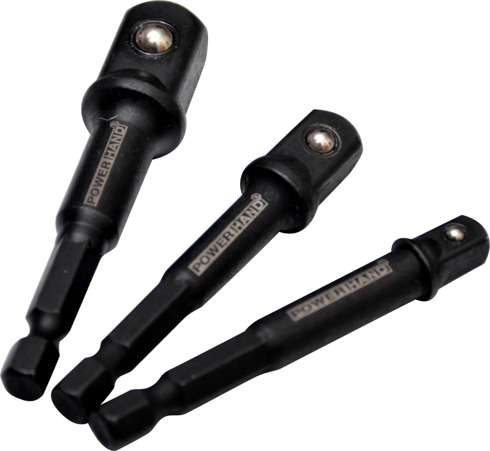 Impact Drill Bit Socket Adaptor 1/4″ 3/8 1/2″ Hex Drive to Square Convertor 3pc
