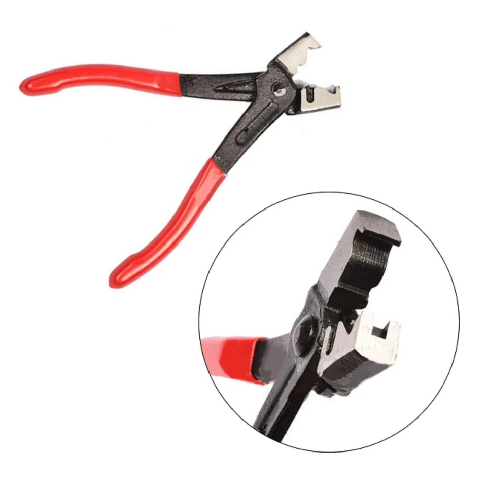 Automotive Flexible Hose Clamp Clip Pliers Set Swivel Jaw Flat Angled Band Tool