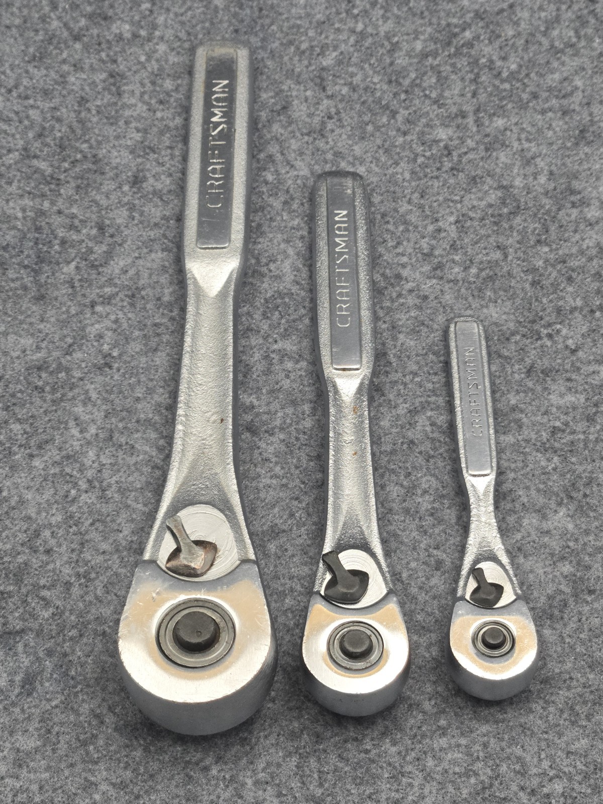 CRAFTSMAN USA 1/4″, 3/8″, & 1/2″ DRIVE 3-PIECE RATCHET SET 44807, 44808, 44809