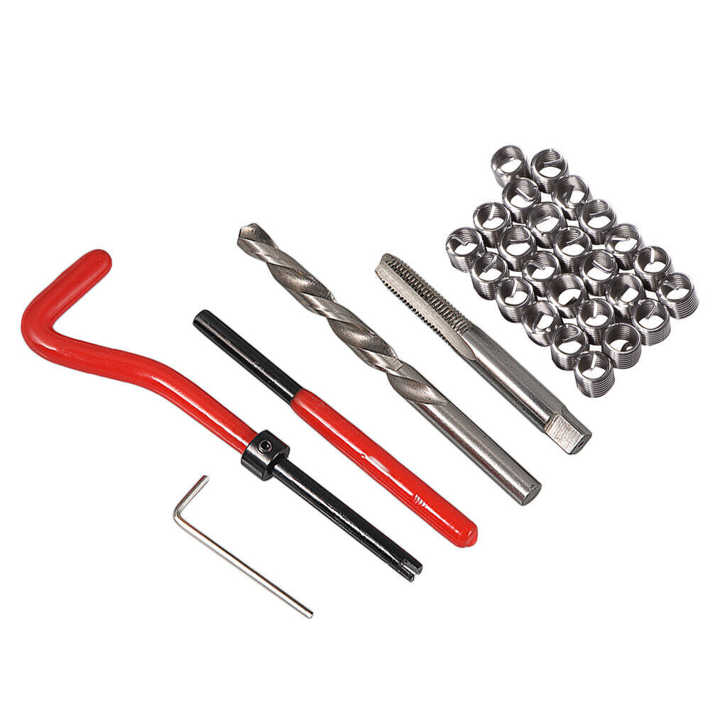 30x Metric Thread Repair Insert Kit For Helicoil Car Pro Coil Tool M8x1.25mm US