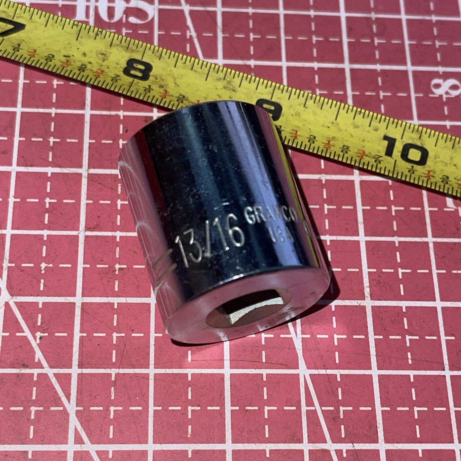 NOS Granco USA 0751 11/16 In SAE 3/8 Drive 12 point Socket Vintage 11/16”