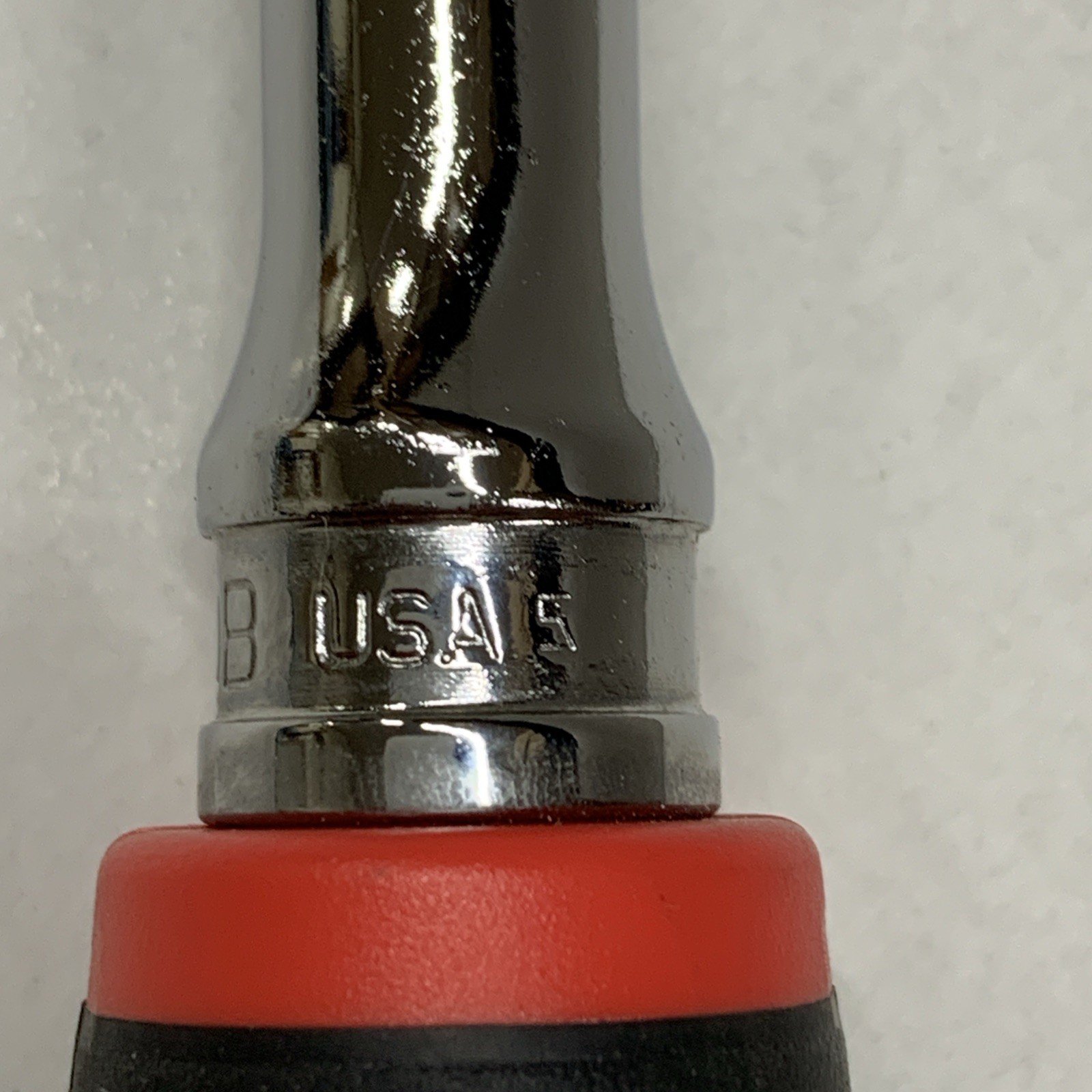 Snap On Tools USA FHLX80B LOCKING 3/8″ Drive RED Soft Grip Long Flex Ratchet NEW