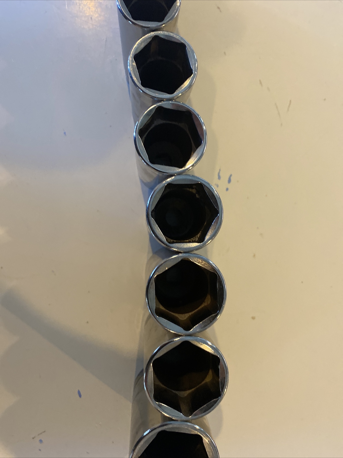 Snap On Tools 1/2″ Drive SAE Deep 6pt Socket Set 11/16″ to 1-1/4″ 313TSYA