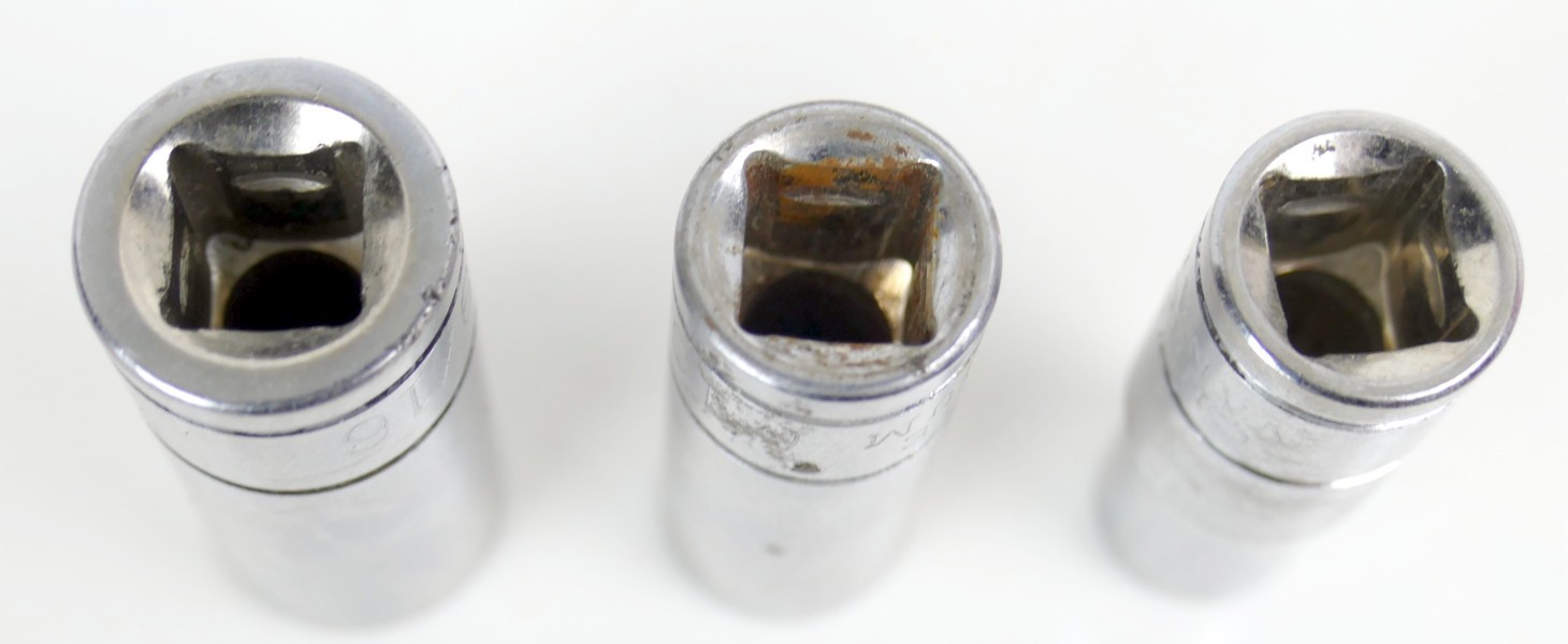Genuine Chrome Vanadium 6 Point 1/2″ Drive Sockets 3/8 / 7/16 / 9/16 X 1/3/4