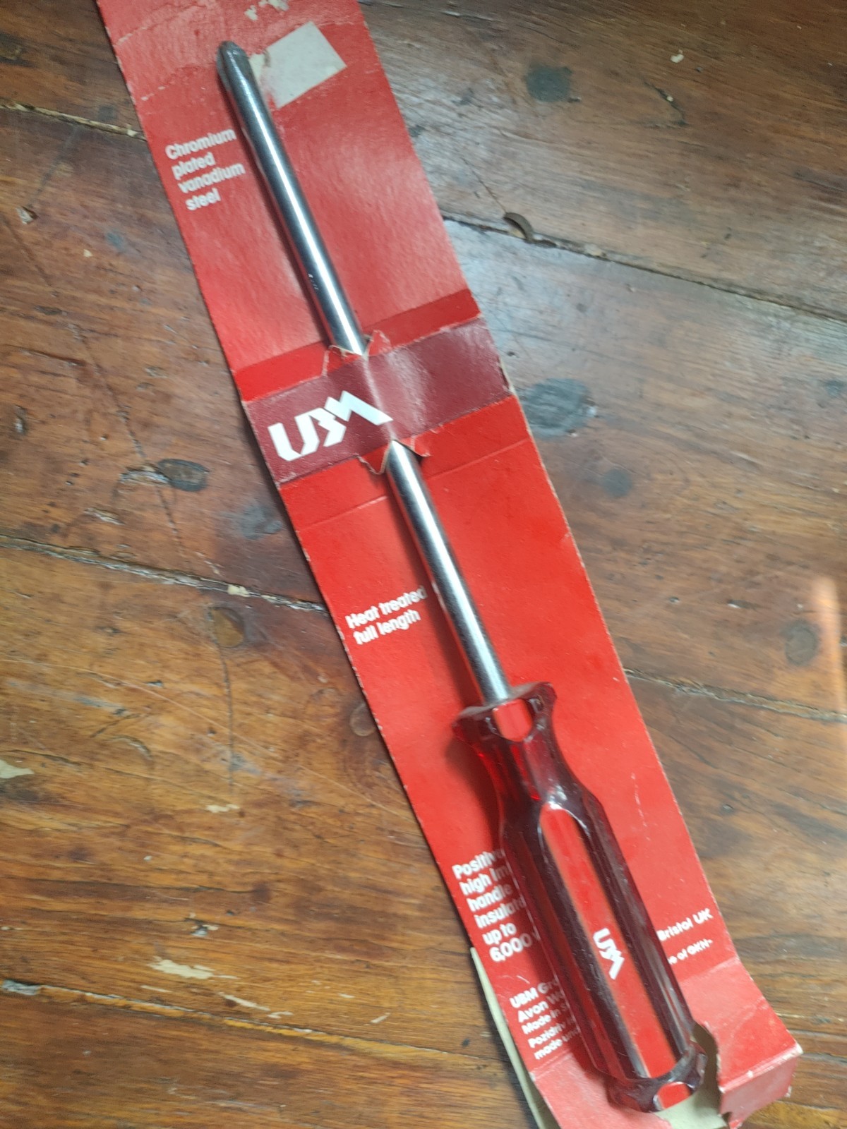 Sheffield UBM Pozidriv Screwdriver No.4 Chromium Plated Vanadium Steel Insulated