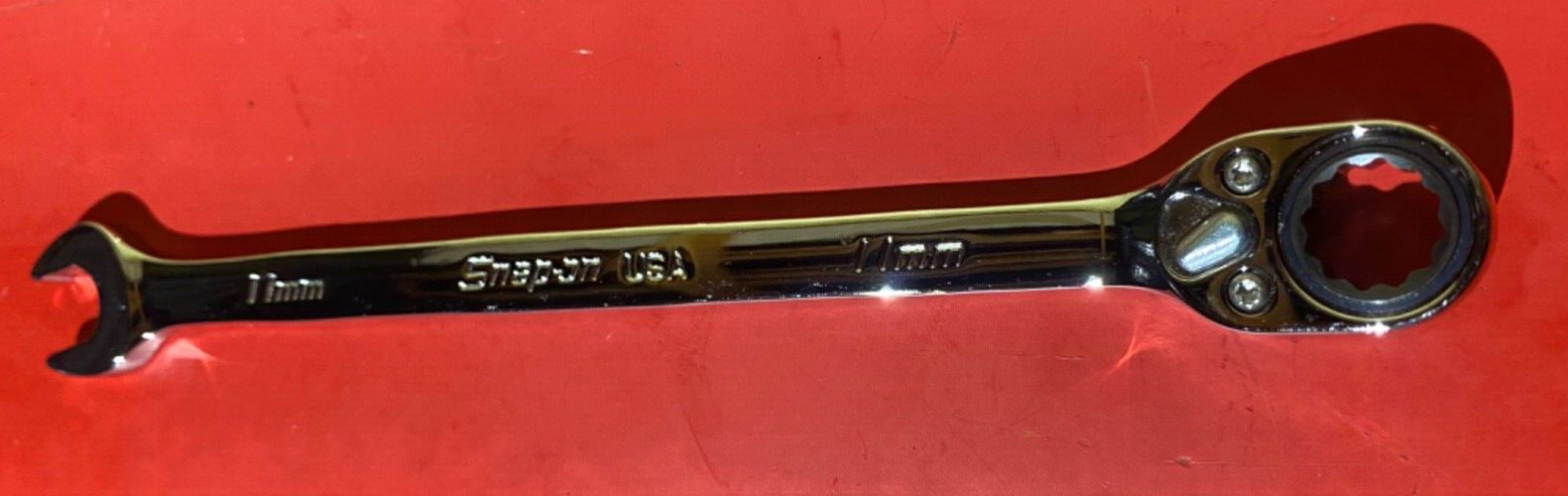 1 New Snap-On flank drive plus reversible ratcheting SOXRRM11A 11mm New Wrench