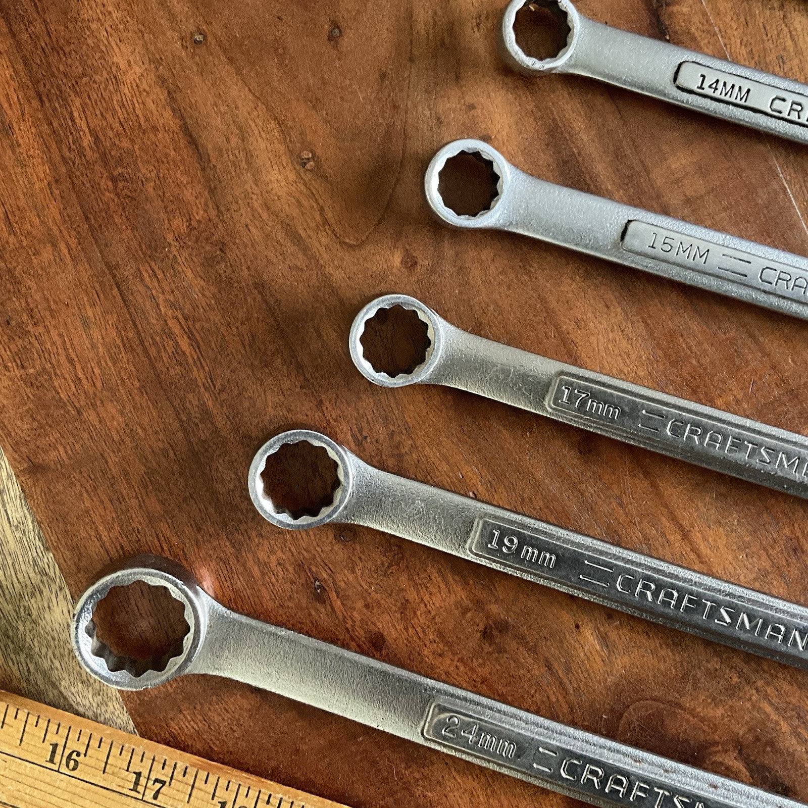 Craftsman V & VA 9 Pc Metric 10mm-24mm Combination Wrench Set 12 Pt Made in USA