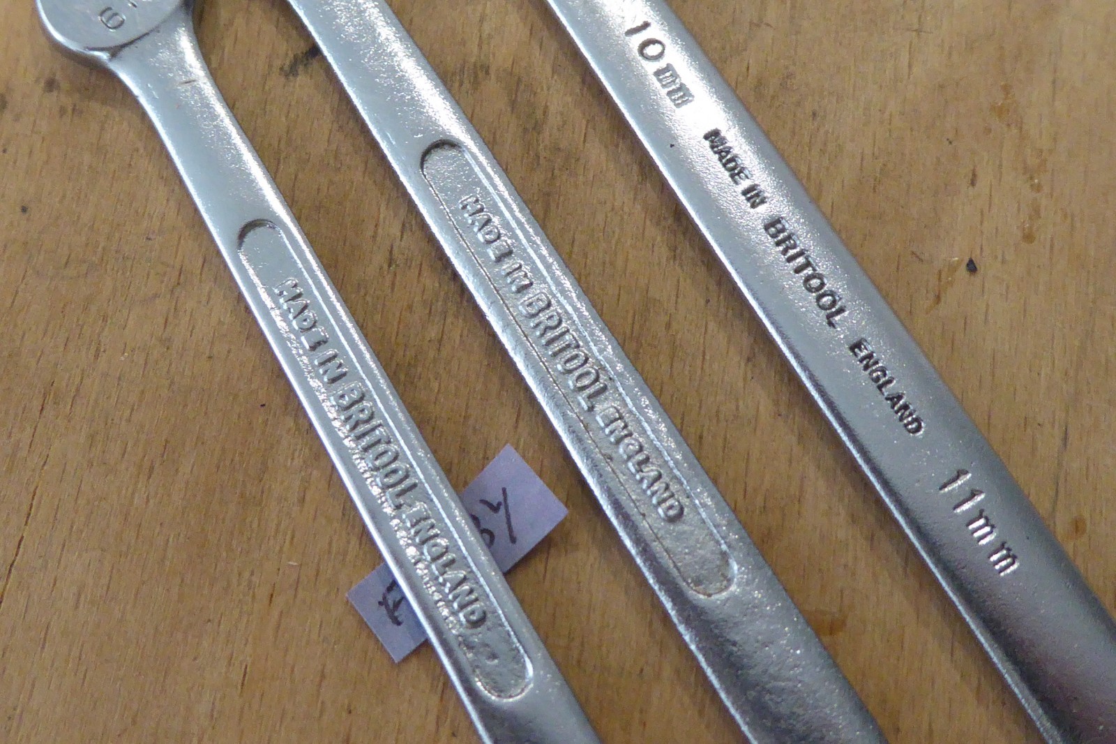 BRITOOL 2JM set of 3 open spanners 6 X 7 8 X 9 10 X 11mm made in England 6 – 11