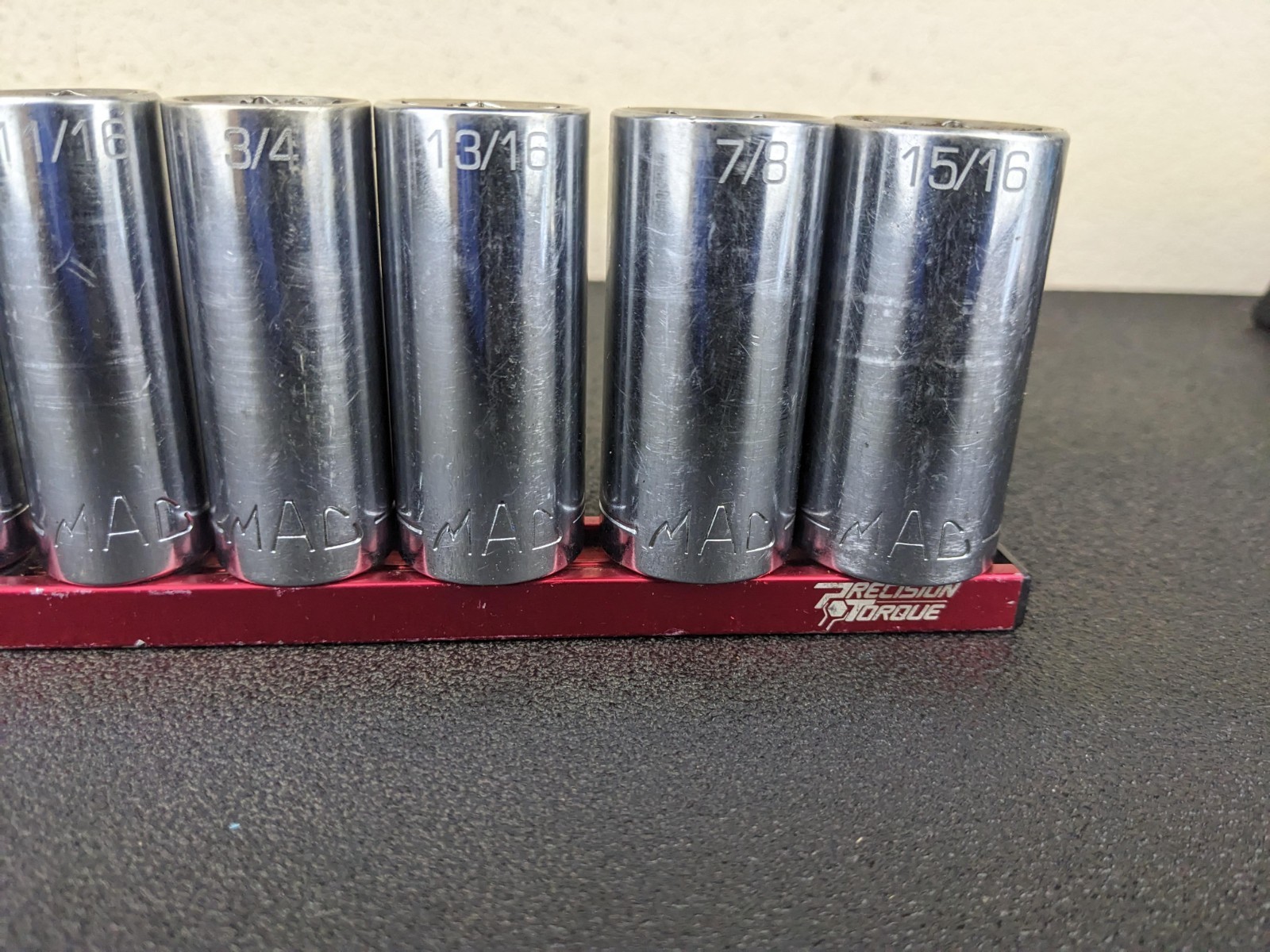 #bo811 Mac Tools SXD126RBRT 12pc 3/8″ Drive Deep SAE RBRT Socket Set 1/4″-15/16″