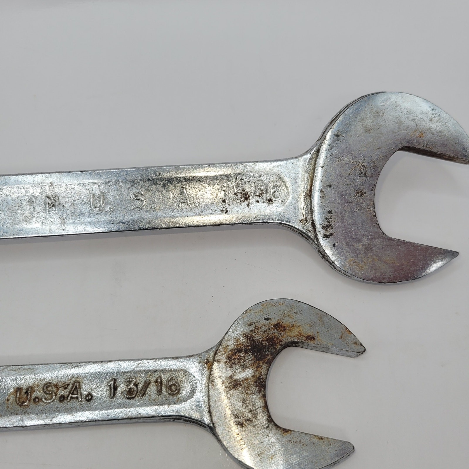 2 9 inch open end SAE 1” x 15/16” 7/8” x 13/16” USA