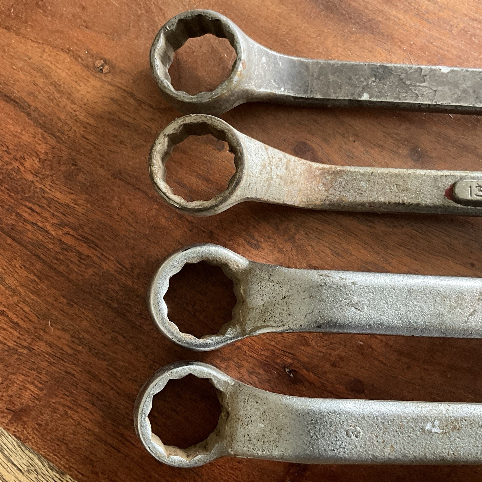 Vintage 4pc SAE Deep Offset Box End Wrench Set Made in USA