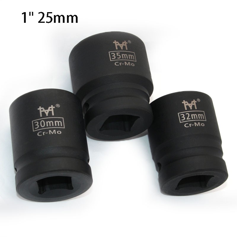 25mm 1″ Inch Drive Shallow Impact Socket Tool 6-Point Metric 17-46mm Capri Tools