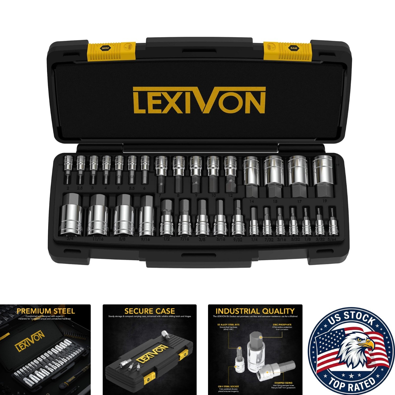Complete 32-Piece Hex Bit Socket Set – S2 Alloy Steel with Enhanced Storage Case