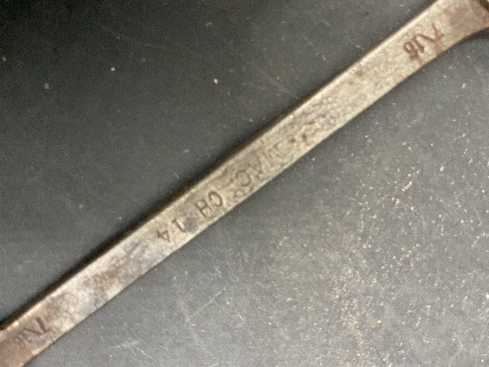 Vintage Mac Tools CH14 5″ long SAE 7/16″ 6 point combination wrench