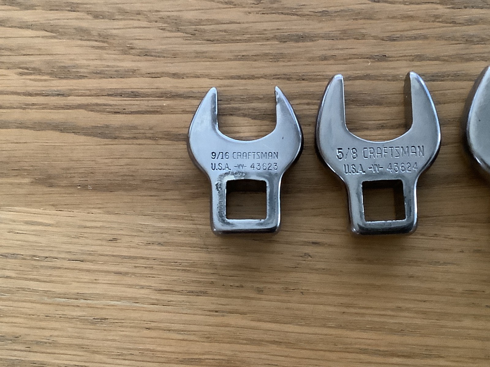 Craftsman And One Snap On 3/8″ Drive 3/8″-1” Crowfoot Wrench Set 15/16 Missing