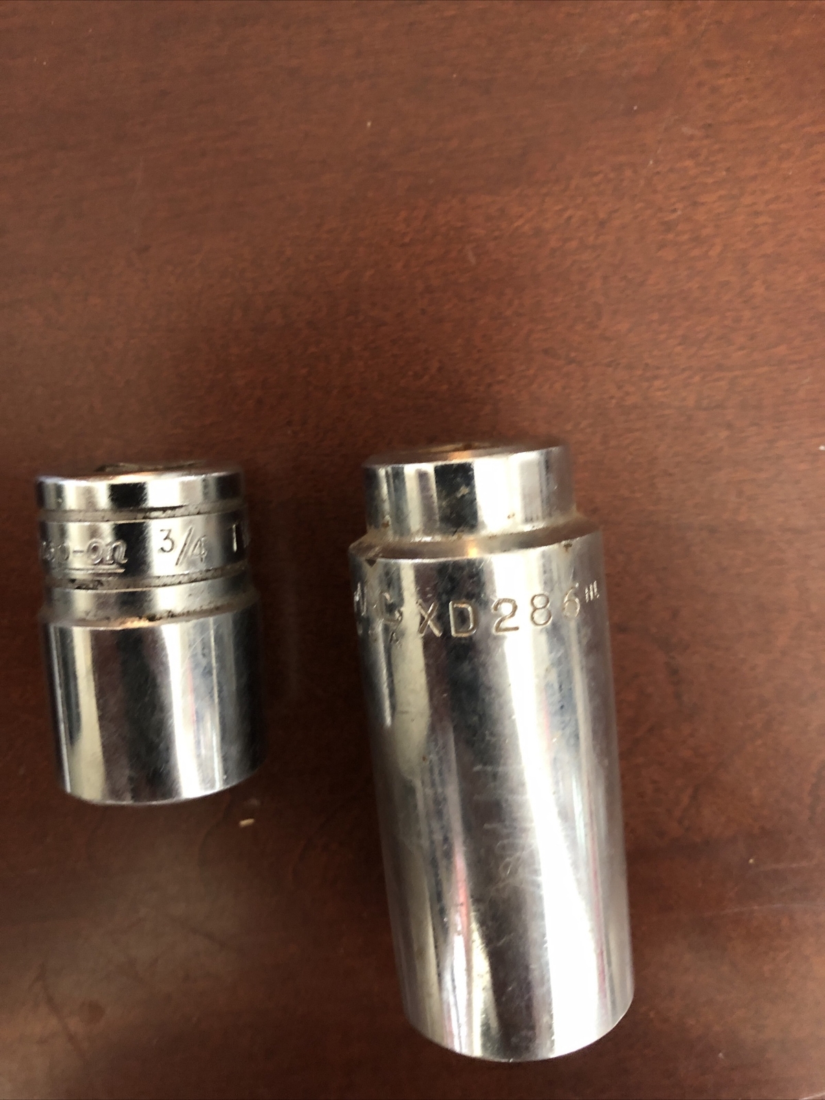 Lot Of 4 Mac And Snap On Sockets Xd226 Xd286 Tw241 Tw301 3/4 7/8 15/16 11/16