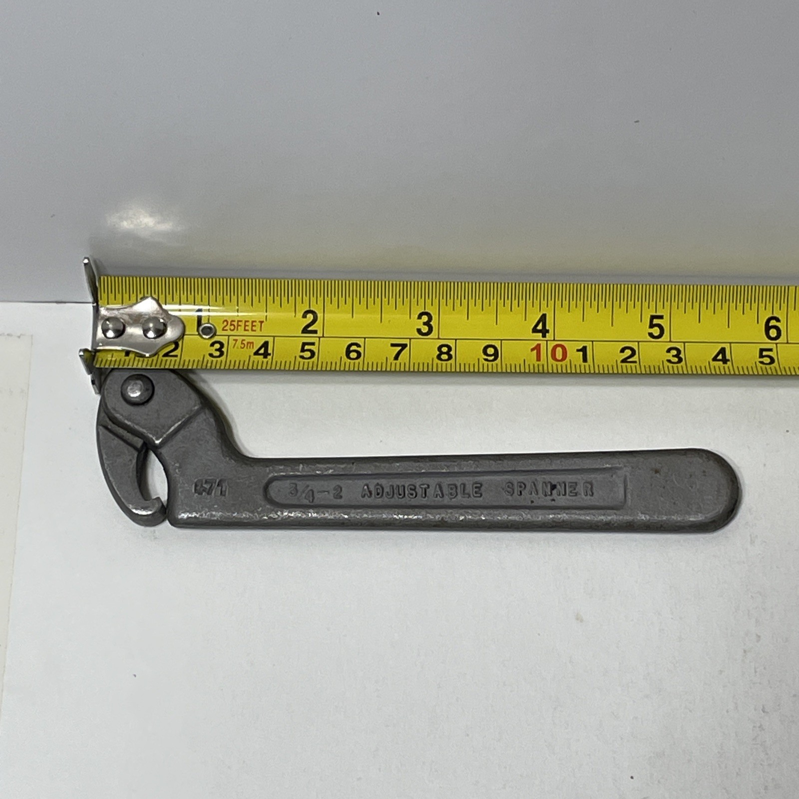 Billings 471 Adjustable Hook Spanner 3/4″ – 2″ USA Wrench Vintage Hartford Tool