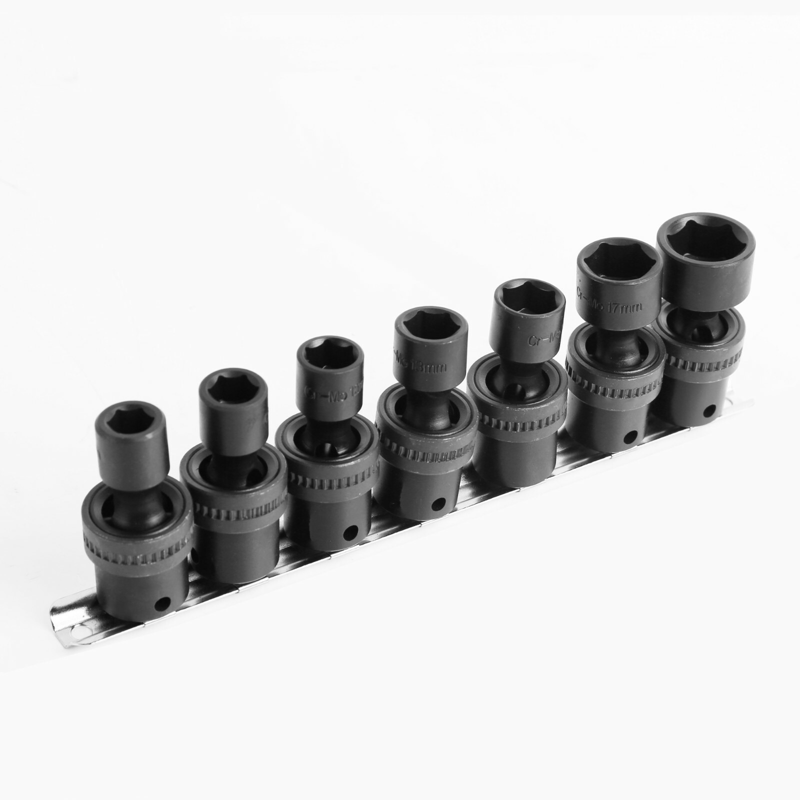 7Pcs 3/8″ Drive Universal Swivel Deep Impact Socket Set CR molybdenum METRIC