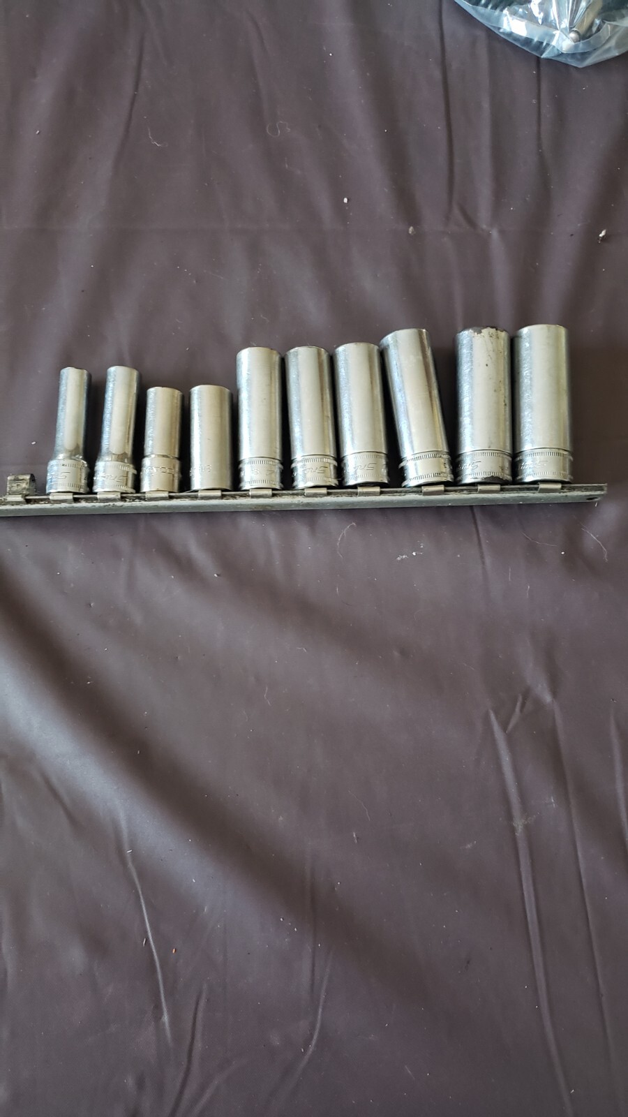 Snap on Set 10 SPSM 3/8 Dr Deep Socket Set 9mm – 19mm USA MADE 2 Are Matco Used