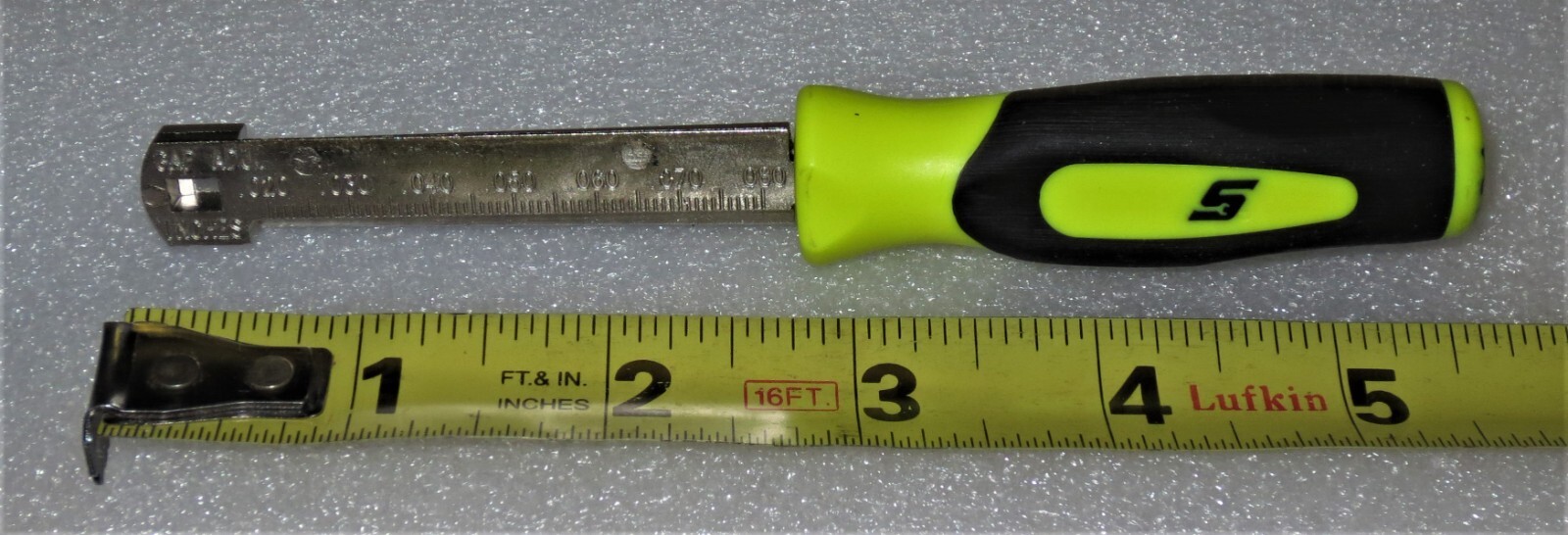 NEW SNAP ON Pocket SPARK PLUG GAP GAUGE RAMP GAUGE *HI VIZ YELLOW HANDLE* FBP2HV