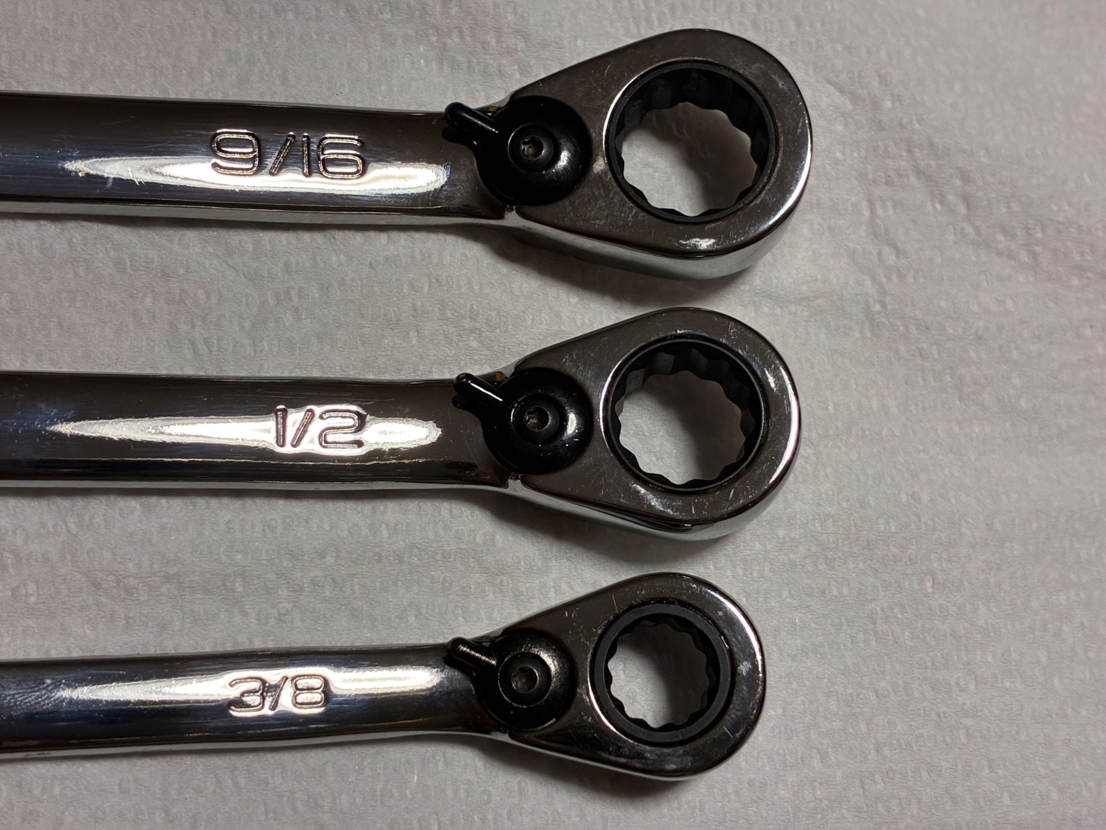 Snap-on SOEXR Gear Ratcheting Wrench Set 6pc 3/8″-3/4″ SAE USA Near New