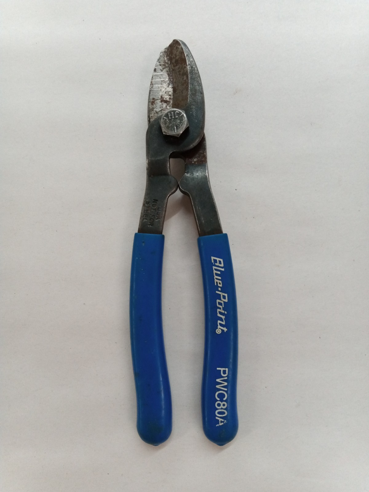 Vintage Blue-Point PWC80A Cable Cutters W/Blue Vinyl Covered Handles