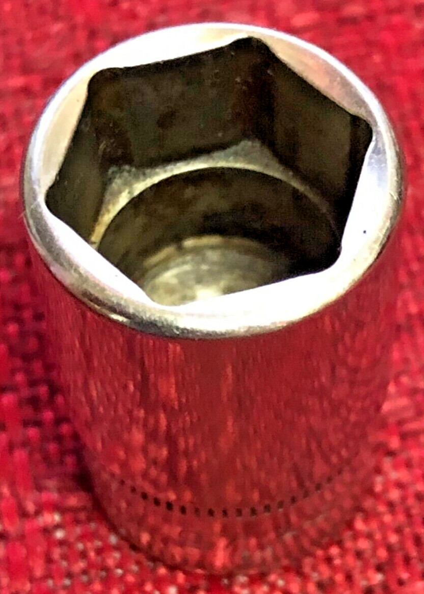 Snap On TMMS15 Metric 15mm SEMI-DEEP Socket 1/4″dr 6pt 1.2″L 1991 USA Good8.5/10