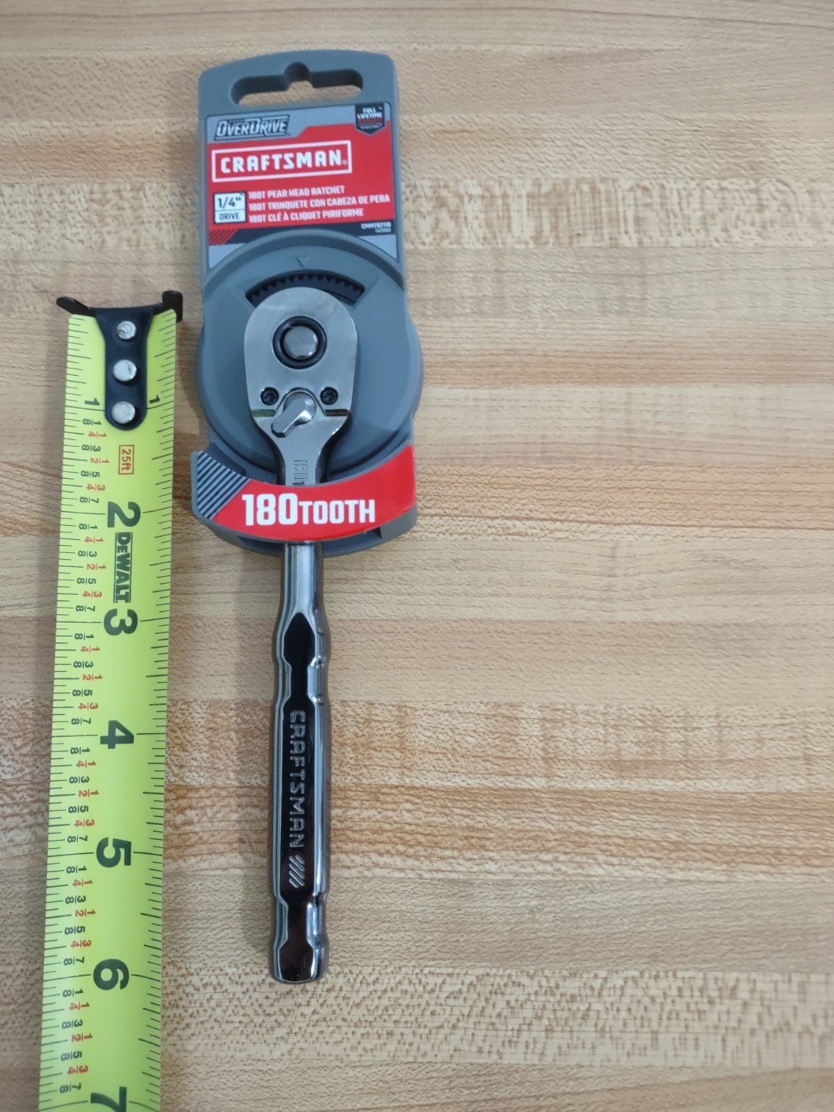 Craftsman Overdrive 180-Tooth 1/4-in Drive Gunmetal Chrome Handle Ratchet