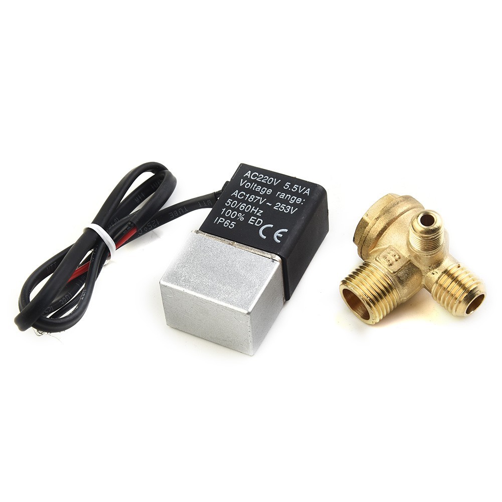 Solenoid Valve Oil-free -10 To 80 °C for 2 Way Normally Closed Air Aluminum