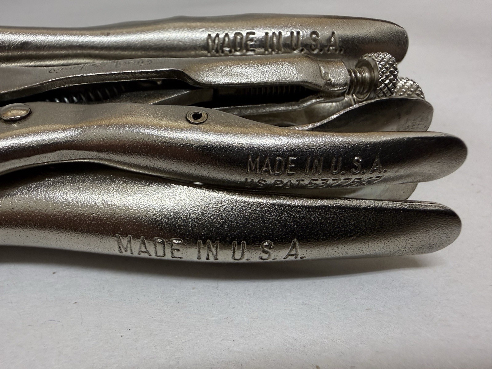 USA Vise Grip American Tool 3 pc Locking Wrench Pliers Set 10LW 7LW 4LW Bolt