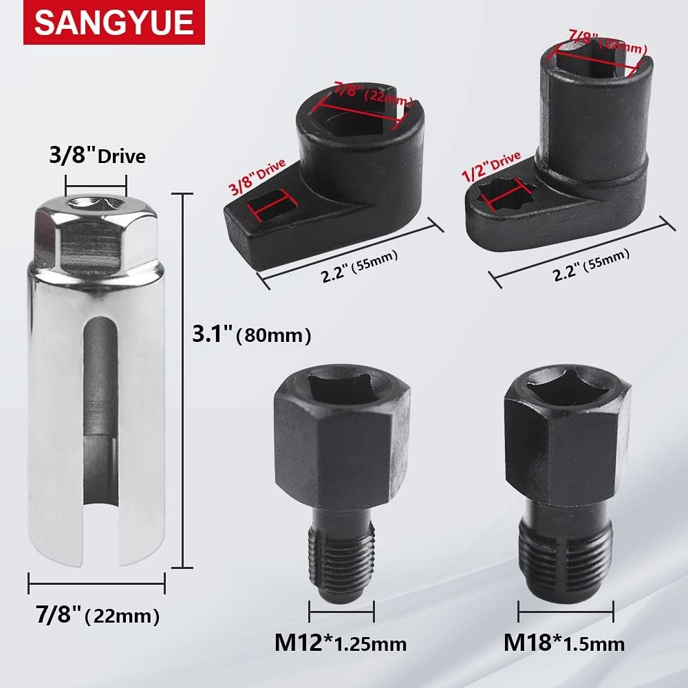 «Oxygen Sensor Socket Wrench Kit, 5pcs Thread Chaser & 02 Sensor Remover Tool»