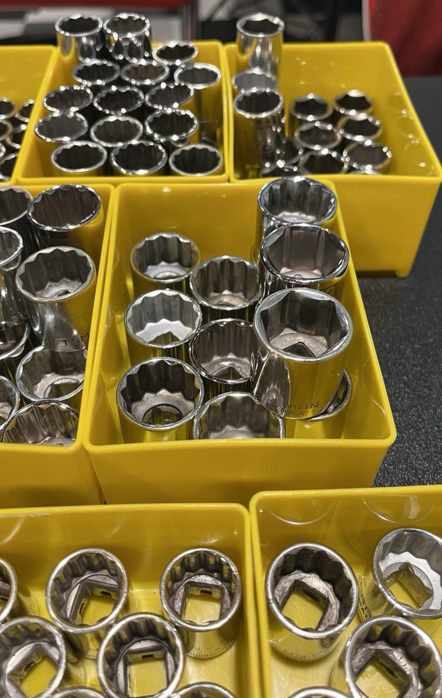 Craftsman Made in USA 296 Socket Lot – 3/8 Drive Metric SAE Cleaned Resale Ready