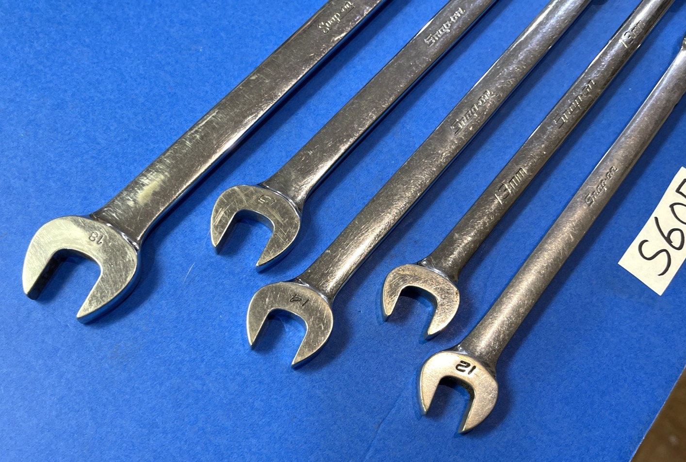 SNAP-ON TOOLS 5 PIECE METRIC EXTRA LONG COMBINATION WRENCHES 12mm 13, 14, 15, 18