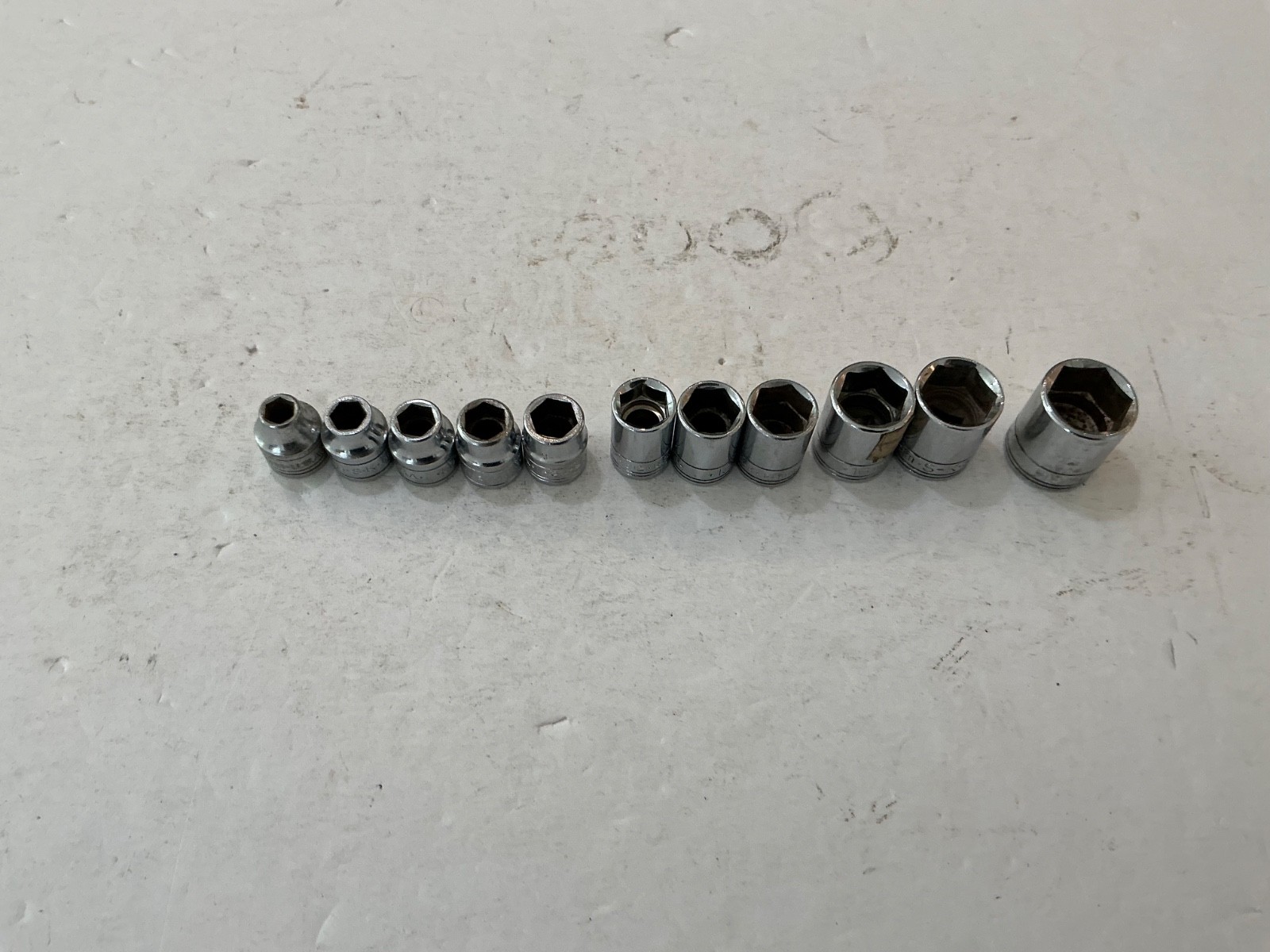 SK S-K Tools 11 Pc Shallow 6 pt Metric Socket Set, 7-19mm 3/8″ Drive USA made