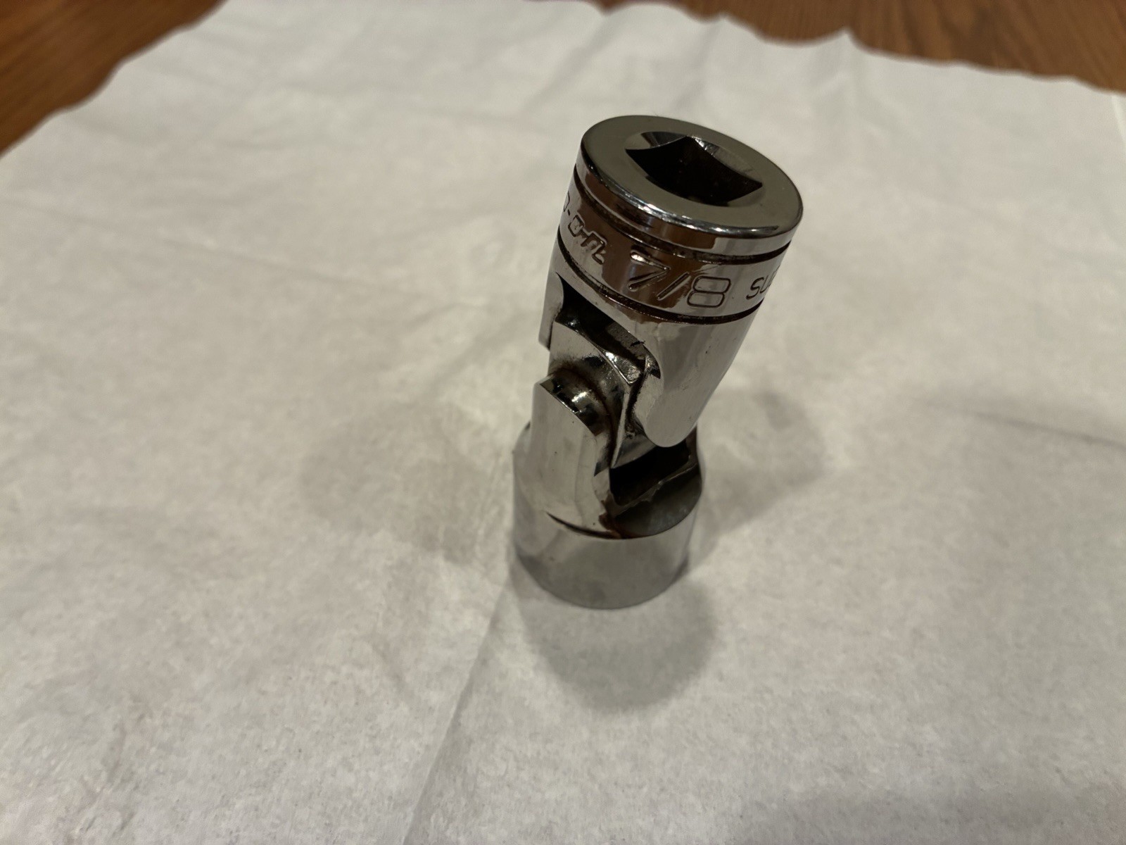 Snap-on 7/8″ Universal Swivel Socket Shallow 1/2″ Drive 6 Point Flank Tool SU28