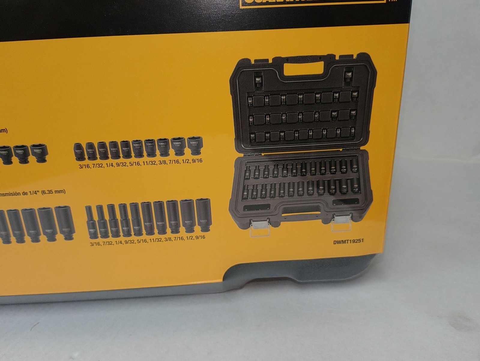 DeWALT 48 PC 1/4″ Drive Black Oxide Metric SAE Impact Socket Set DWMT19251