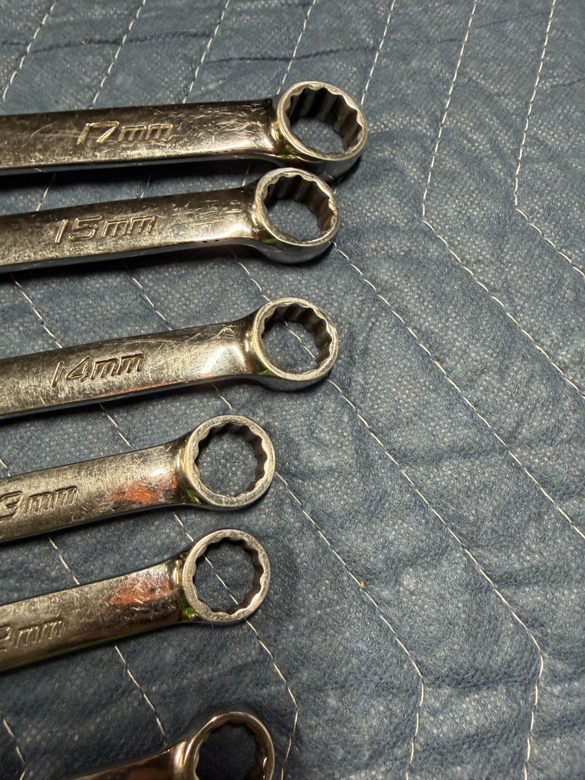 7 Piece Snap-on Metric Combination Wrench Set OEXM707B 10mm – 15mm + 17mm