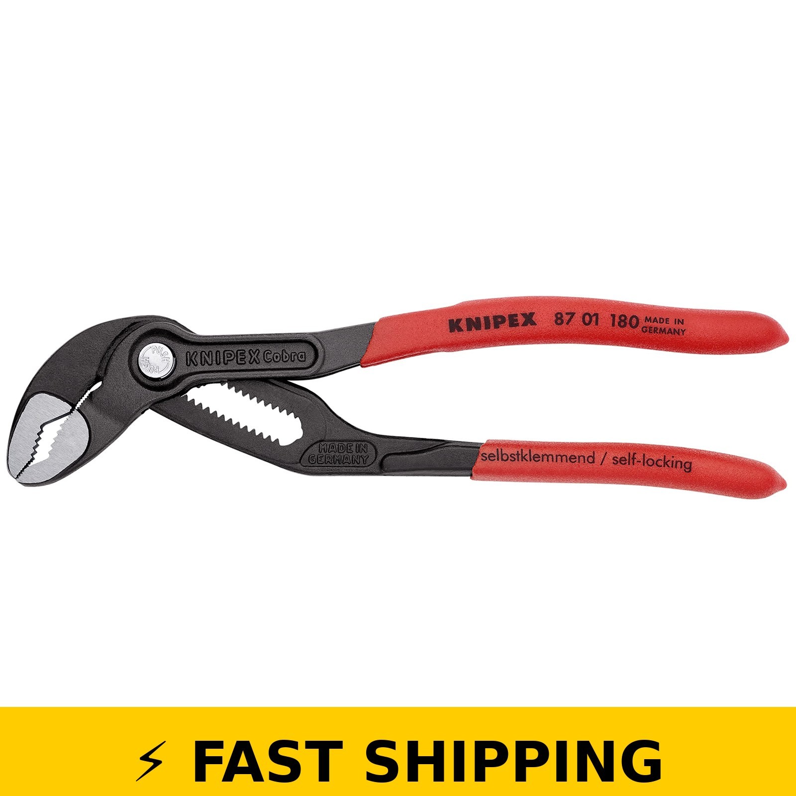 KNIPEX Cobra Water Pump Pliers 7.25 Inch Red
