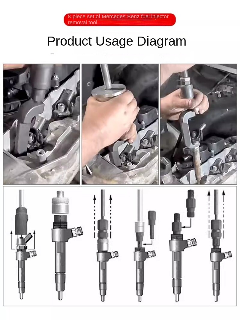 OM651 Diesel Engine Injector Nozzle Remover Pull Code Ramara Extraction Tool