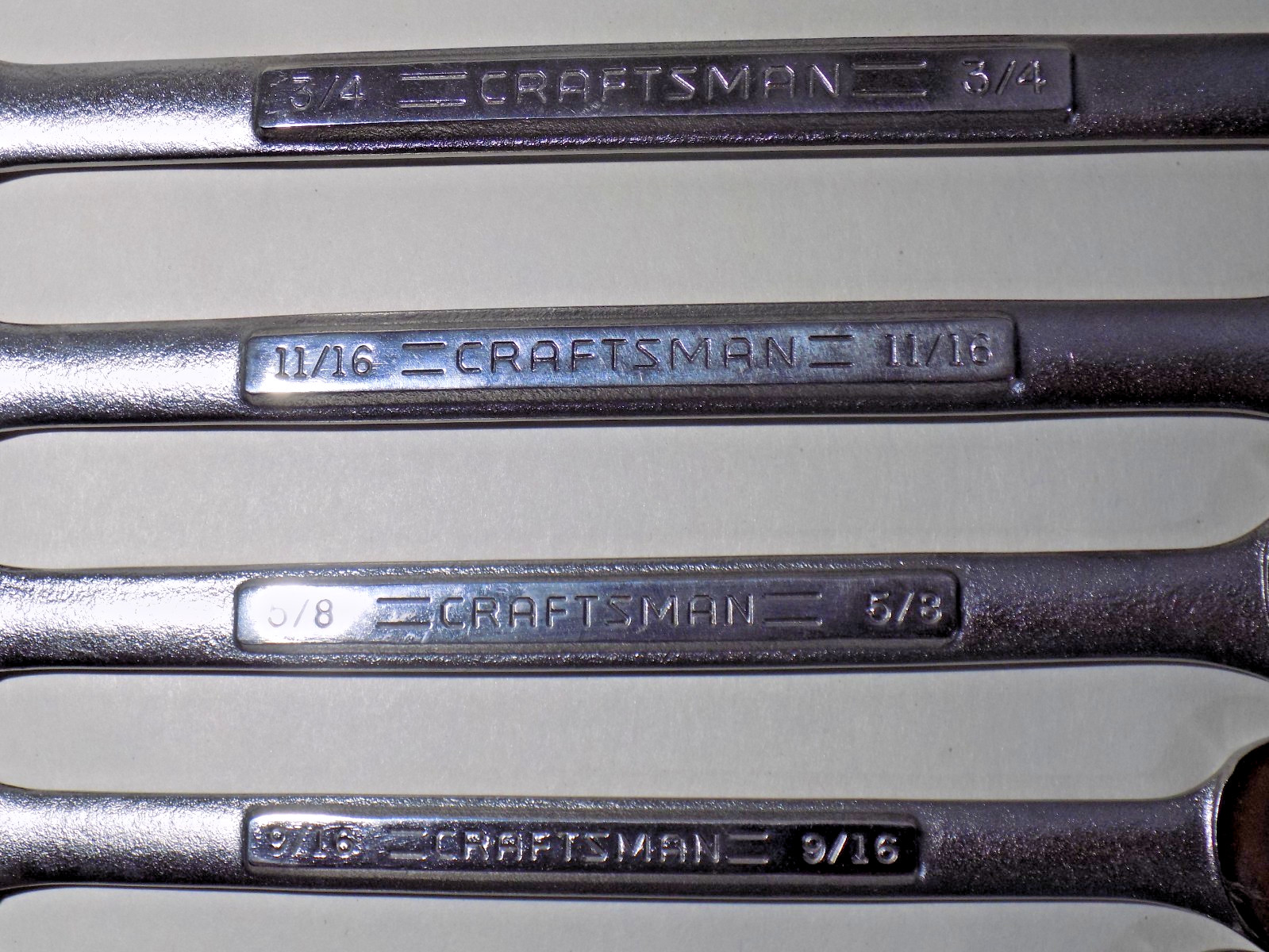 A+ 8 Pc. USA Craftsman Pro -VA- Speed Wrench Set 5/16″-3/4″-No Etchings-Clean