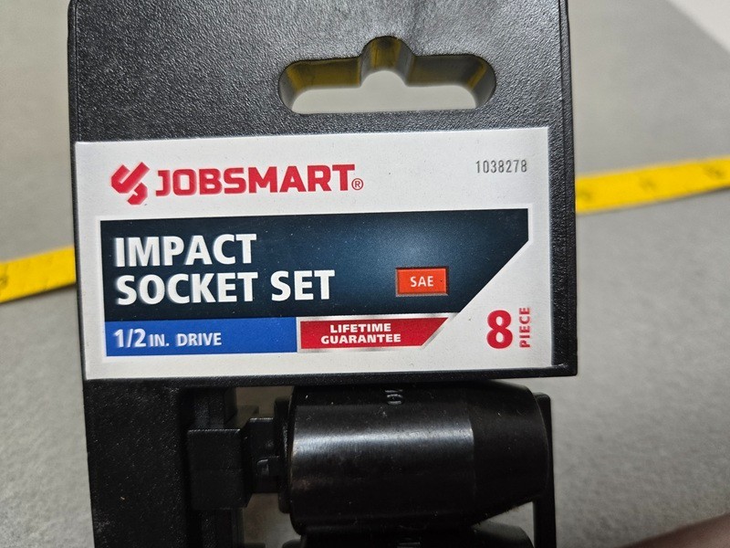 JobSmart 8 pc SAE Impact socket set / 6pt Impact sockets 7/16 – 7/8″