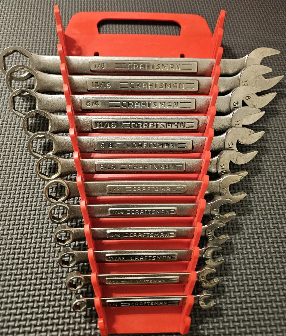 Craftsman 24 pc USA Metric & SAE 6 Point Combination Wrench Set 7-18 and 1/4-7/8