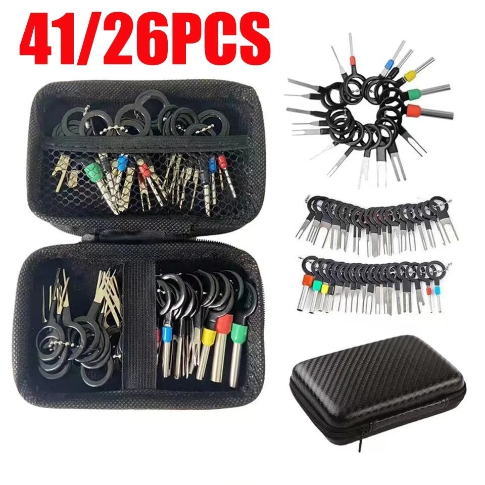 Car Terminal Removal Tool Kit Wire Connector Pin Extractor Repair Set 41/26PCS