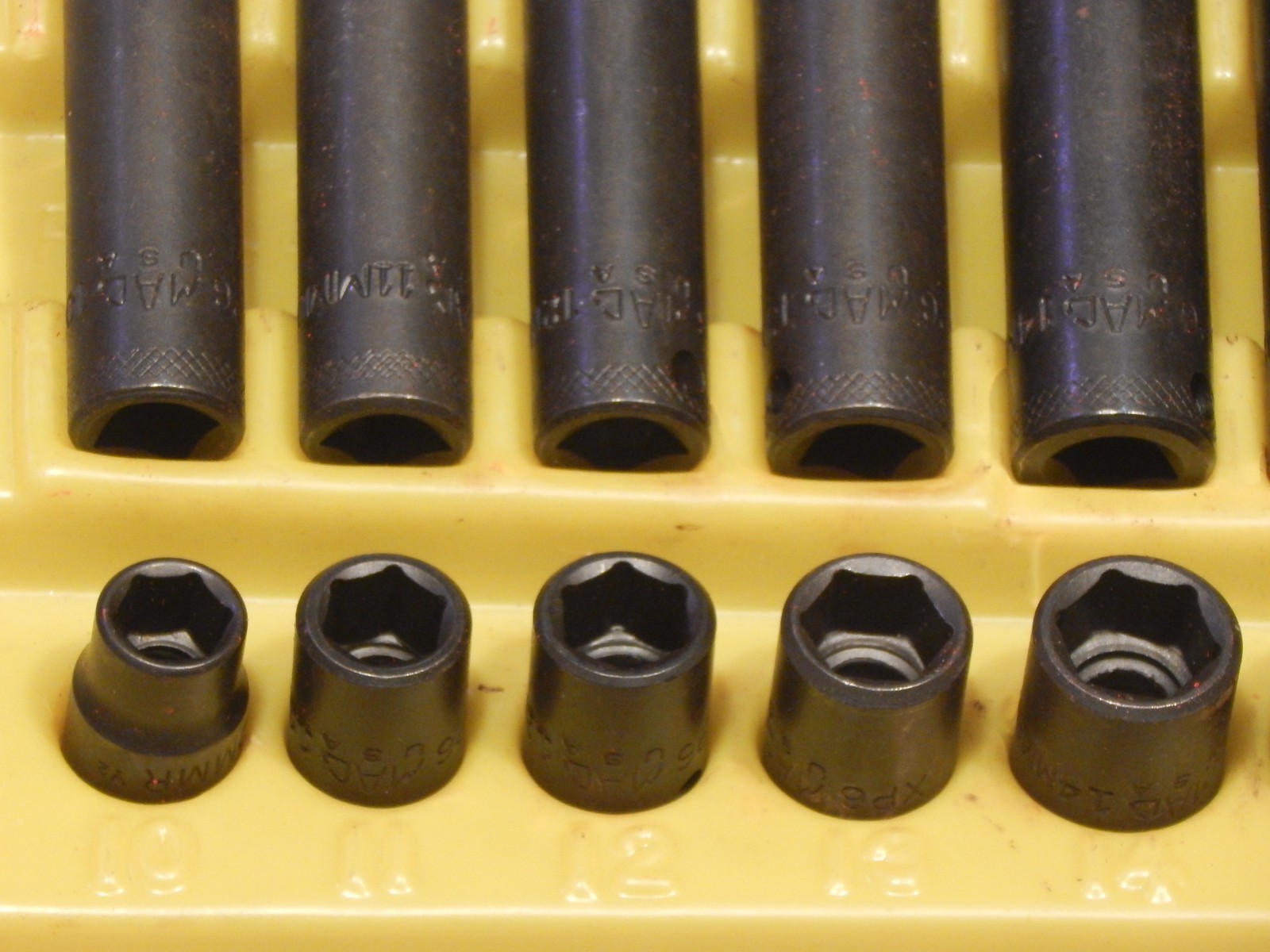 Mac 20Pc Metric 3/8 Drive Shallow Deep Impact Socket Set 10MM 19MM 6Pt Dr