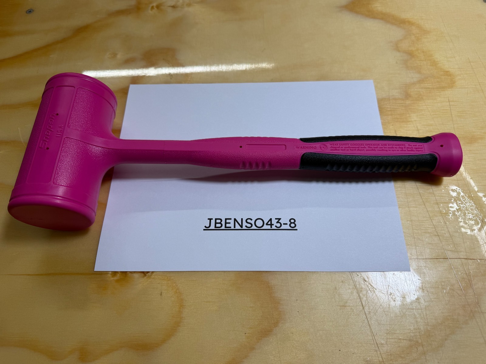Snap-on Tools NEW ELECTRIC PINK 56oz / 1550g Soft Face Dead Blow Hammer HBFE56EP